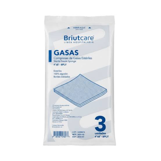 GASA ESTERIL 4X8 SOBRE X 3 UND (BRUITCARE)